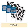 Hello Hobby 3 inch Polyvinyl Sport Iron-on Letters, Black, 4 Sheets 2 pack