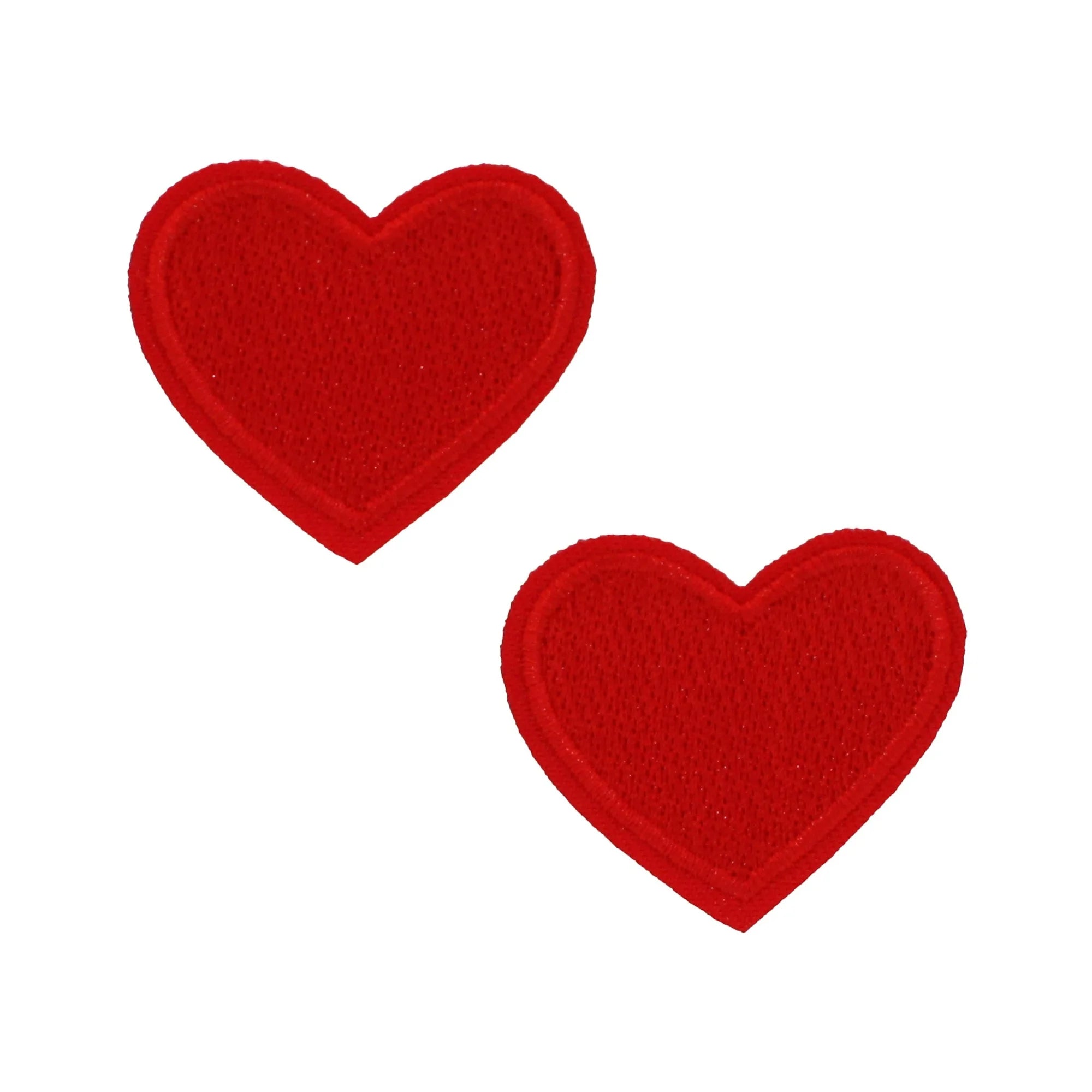 (3 pack) Gwen Studios Embroidered Red Heart Iron-on Patch Appliques, 1.45" x 1.4", 2CT