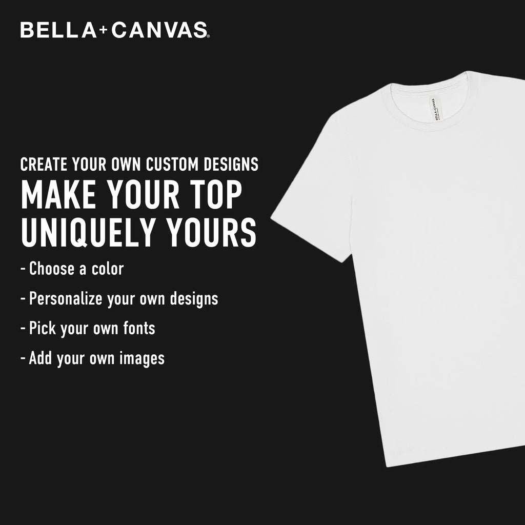 Adult Crew Neck Personalized T-Shirt, Create Your Own Designs, White, Unisex